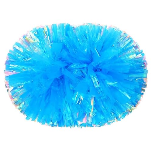 RRYPBOVG Cheerleader Pompons 2PC Dance Dekorateur Cheerleading Pompon Cheerleading Spiel Pom Poms Jubeln Ball Pompoms Baton Hhandle Farbecht(Blue) von RRYPBOVG