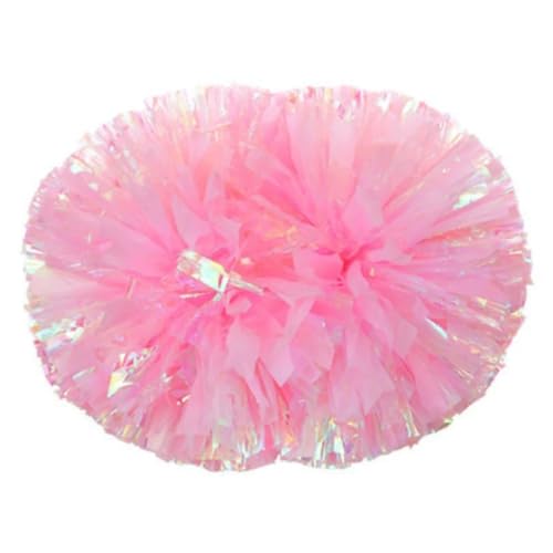 RRYPBOVG Cheerleader Pompons 2PC Dance Dekorateur Cheerleading Pompon Cheerleading Spiel Pom Poms Jubeln Ball Pompoms Baton Hhandle Farbecht(Pink) von RRYPBOVG