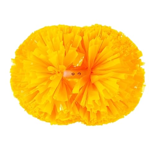 RRYPBOVG Cheerleader Pompons 2er-Pack Cheerleading-Pompons mit Schlagstockgriff for Teamgeist, Sport, Tanzen, Anfeuern von Kindern und Erwachsenen for Dace-Sport-Wettkämpfe(Yellow) von RRYPBOVG