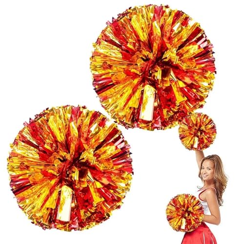 RRYPBOVG Cheerleader Pompons Cheerleader-Pom-Poms, Cheerleading, Jubelball, Dekorateur, Club, Sportbedarf(Orange) von RRYPBOVG