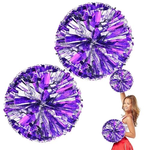 RRYPBOVG Cheerleader Pompons Cheerleader-Pom-Poms, Cheerleading, Jubelball, Dekorateur, Club, Sportbedarf(Purple) von RRYPBOVG