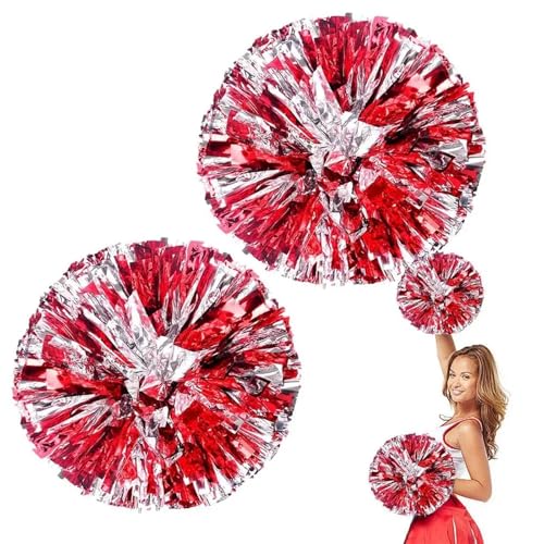 RRYPBOVG Cheerleader Pompons Cheerleader-Pom-Poms, Cheerleading, Jubelball, Dekorateur, Club, Sportbedarf(Red) von RRYPBOVG