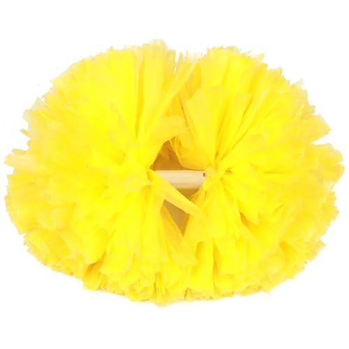 RRYPBOVG Cheerleader Pompons Cheerleading-Pompons, Handblumen, Cheerleader-Pompons for Sport, Cheers, Ball, Tanz, Kostümparty(Yellow) von RRYPBOVG