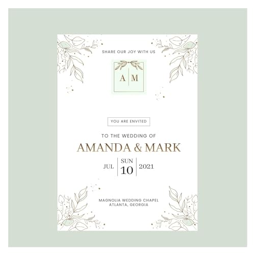 RRYPBOVG Einladungskarten 20/100 Stück Hochzeitseinladungskarten, individuelle Hochzeitseinladungen, Fotoblumen, Save the Date-Hochzeitseinladungen(Style 6,100pcs 5x7inch) von RRYPBOVG