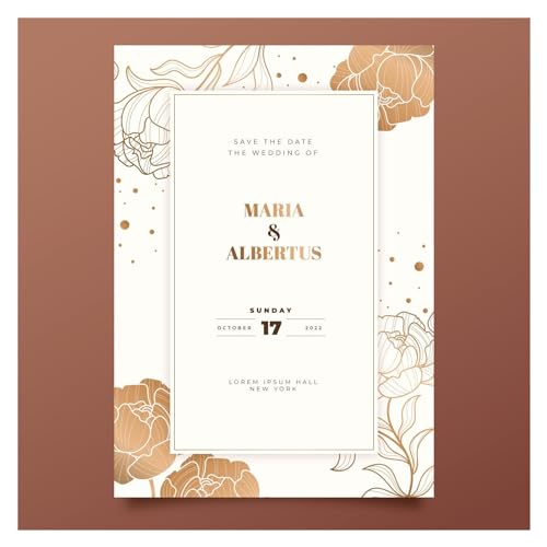 RRYPBOVG Einladungskarten 20/100 Stück Hochzeitseinladungskarten, individuelle Hochzeitseinladungen, Fotoblumen, Save the Date-Hochzeitseinladungen(Style 9,100pcs 5x7inch) von RRYPBOVG