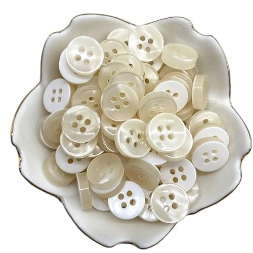RRYPBOVG Knöpfe 50pcs 12mm Color Resin Cat Eye Button Pearllight Bowl Shape Four Eye Button Wedding Decoration Sewing Accessories(31) von RRYPBOVG