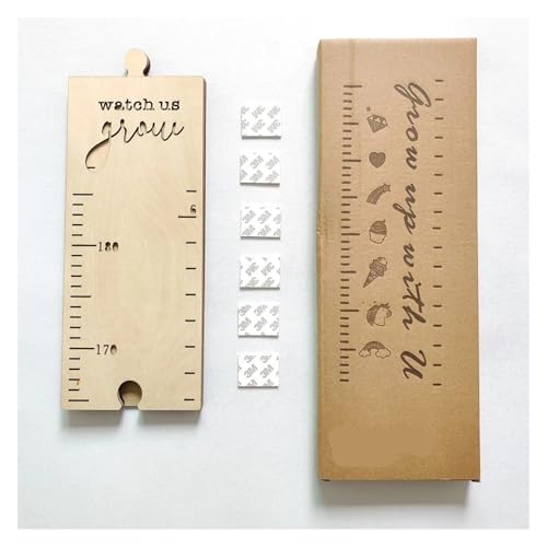 RRYPBOVG Messlatte Holz Kinder Höhenwachstumstabelle Lineal Kinder Höhenmesser Messung Wandaufkleber Gauge Kinderzimmer Wanddekoration(04-Watch 40-180cm) von RRYPBOVG