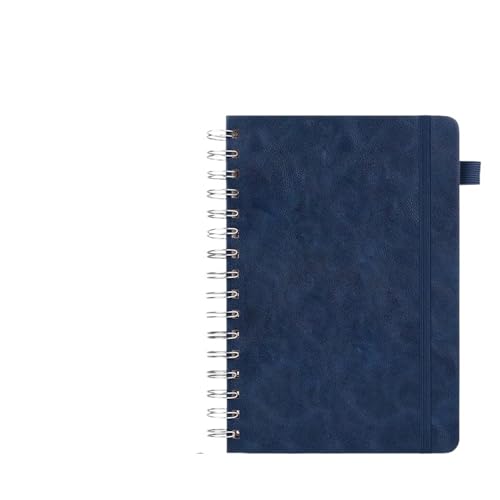 RRYPBOVG Spiralblock 1 Pcs A5 PU Leder Notebook Spule Studenten Lose Blatt Strap Notizblock Buch(Blue2) von RRYPBOVG