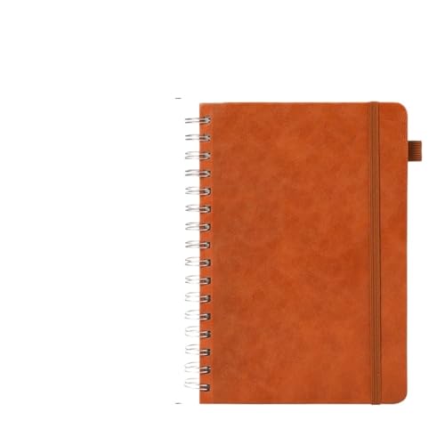 RRYPBOVG Spiralblock 1 Pcs A5 PU Leder Notebook Spule Studenten Lose Blatt Strap Notizblock Buch(Orange) von RRYPBOVG