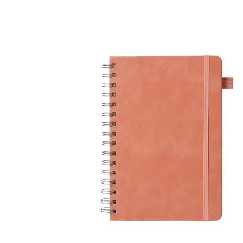 RRYPBOVG Spiralblock 1 Pcs A5 PU Leder Notebook Spule Studenten Lose Blatt Strap Notizblock Buch(Pink) von RRYPBOVG