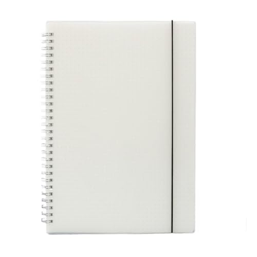 RRYPBOVG Spiralblock A4/B5/A5/A6/Transparent Horizontale Linie Weiß Papier Grid Dot Hand Konto Buch Strap Notizblock Notebook Tagebuch(Dot Lattice,A6-10.8x14.8cm) von RRYPBOVG