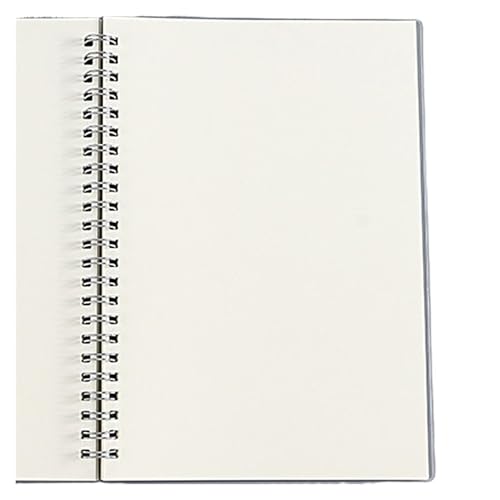 RRYPBOVG Spiralblock A5/B5 Spirale Transparent Abdeckung Notebook Hard Copybook Schreibwaren Kleine Notizblock Gepunktete(Blank,A5) von RRYPBOVG