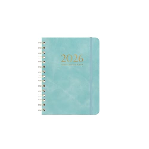 RRYPBOVG Spiralblock A5 Cover Kalender Spirale Zeitpläne Notizbücher Notizblock(Blue) von RRYPBOVG