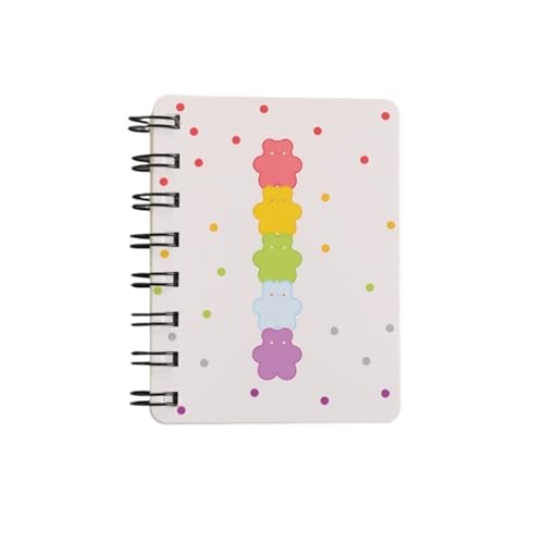 RRYPBOVG Spiralblock A7 Buchnotizbücher Flip Coil Tragbarer Flip-Notizblock(WHITE) von RRYPBOVG