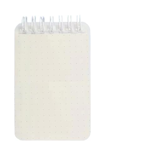 RRYPBOVG Spiralblock A7 Mini-Notizbuch, tragbares Taschen-Memo, einfaches kleines Notizblock-Spulenheft, Büro-Schreibwaren(Dot matrix) von RRYPBOVG