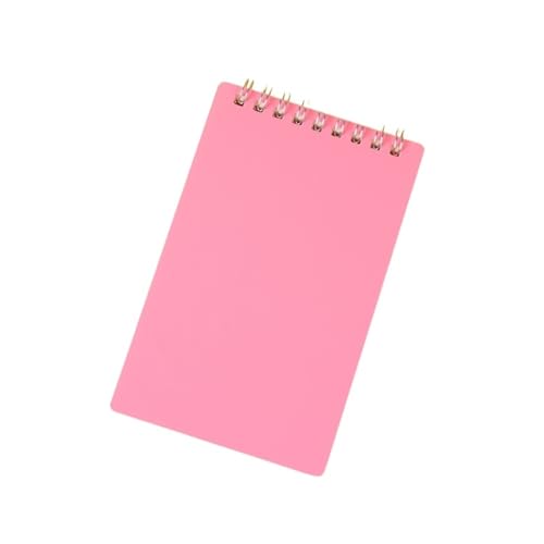 RRYPBOVG Spiralblock A7 Pocket Notebook Tragbares Mini-Memo Einfaches kleines Notizblock-Spulenheft Büromaterial(Pink) von RRYPBOVG