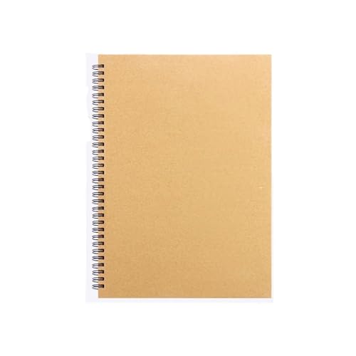RRYPBOVG Spiralblock Kunst Skizzenbuch 160GSM Kraft Papier Spirale Spule Buch Büro Schule Liefert Zeichnung Notizblock Stationäre(16K-left) von RRYPBOVG