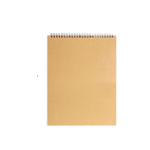 RRYPBOVG Spiralblock Kunst Skizzenbuch 160GSM Kraft Papier Spirale Spule Buch Büro Schule Liefert Zeichnung Notizblock Stationäre(16K-top) von RRYPBOVG
