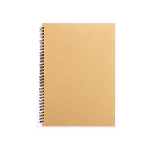 RRYPBOVG Spiralblock Kunst Skizzenbuch 160GSM Kraft Papier Spirale Spule Buch Büro Schule Liefert Zeichnung Notizblock Stationäre(A4-left) von RRYPBOVG