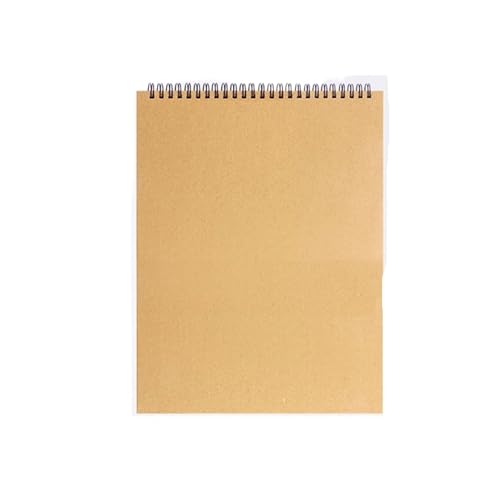 RRYPBOVG Spiralblock Kunst Skizzenbuch 160GSM Kraft Papier Spirale Spule Buch Büro Schule Liefert Zeichnung Notizblock Stationäre(A4-top) von RRYPBOVG