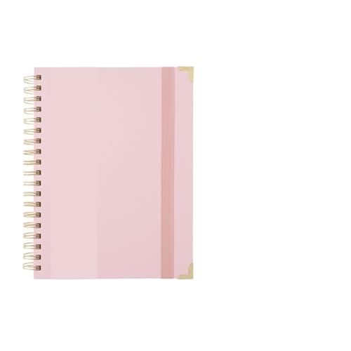 RRYPBOVG Spiralblock Spiral-Notizbuch mit Riemen, Notizbücher, Notizblock(B5-Pink) von RRYPBOVG