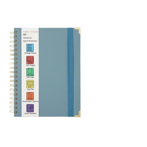 RRYPBOVG Spiralblock Spirale Notebook Line Strap Zeitpläne Notizblock Büro(B5-Blue) von RRYPBOVG