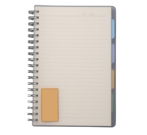 RRYPBOVG Spiralblock Transparent Cover Coil Notebook Unterklasse Office Notizblock(B5) von RRYPBOVG
