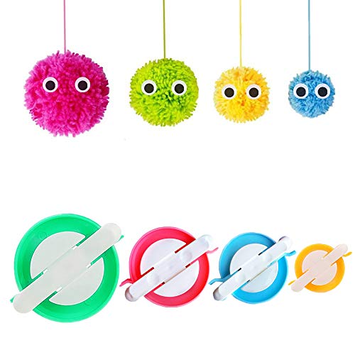 Pom Pom Maker, 4 Größen, 4 Größen Bommel Maker Groß Set Fluff Kugel Weber DIY Handwerk Pompom Making Kit, Weben, DIY, Wollgarn, Stricken, Handwerksprojekt für Kinder und Erwachsene Pom Pom Maker, 4 Größen, 4 Größen Bommel Maker Groß Set Fluff Kugel Weber DIY Handwerk Pompom Making Kit, Weben, DIY, Wollgarn, Stricken, Handwerksprojekt für Kinder und Erwachsene von RRigo