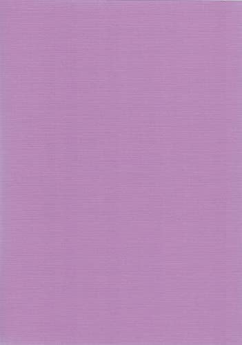 Leinenkarten Papier - A5 - Cardstock - 21 x 14,8cm - 240 Gramm - Karton (Lila, 100) von RS C&C