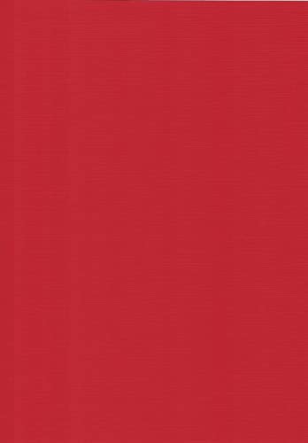 Leinenkarten Papier - A5 - Cardstock - 21 x 14,8cm - 240 Gramm - Karton (Rot, 20) von RS C&C