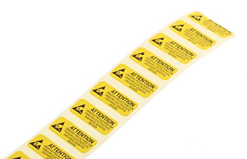 RS PRO 1000 ESD-Aufkleber, Englisch, Gelb, Achtung, H 25 mm B 10mm, Packung a 1000 Stück RS PRO 1000 ESD-Aufkleber, Englisch, Gelb, Achtung, H 25 mm B 10mm, Packung a 1000 Stück von RS PRO