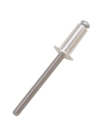 RS PRO Blind Niet, Ø 2.4mm x 4mm, Grau, Aluminium, 2.5mm, min. 0.5mm, max. 2mm, Packung a 100 Stück von RS PRO