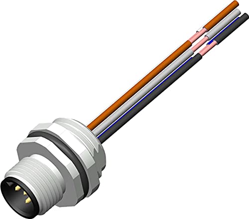 RS PRO M12 Rundsteckverbinder Stecker 4-polig / 4A Frontmontage IP 67 von RS PRO