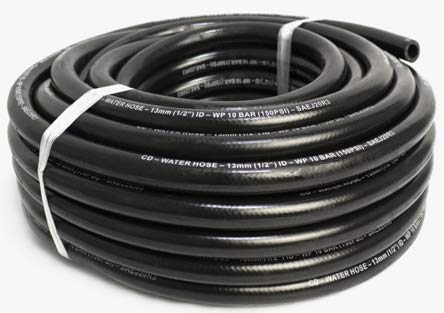RS PRO Schlauch, Ø 10mm 17mm Schwarz EPDM Übertragung 10 bar für Industrieausführung x 20m von RS PRO