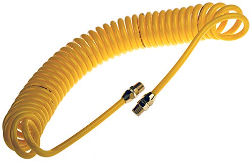 RS PRO USB Polyurethan Spiralschlauch Gelb mit R1/4 Anschluss, Innen-Ø 5mm x 4m, 12bar von RS PRO