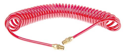 RS PRO USB Polyurethan Spiralschlauch Rot mit R1/4 Anschluss, Innen-Ø 5mm x 4m, 12bar von RS PRO