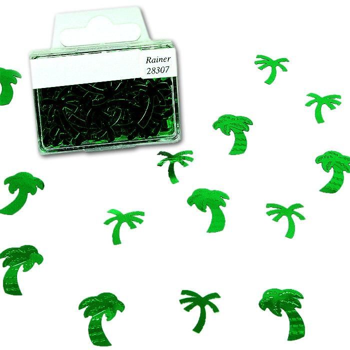 Palmen Metallic-Konfetti, ca. 20g in Box, 1cm, aus Plastik gestanzt von RS Segelken