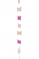 Hängedeko Girlande Schmetterlinge pink rosa, ca. 1,95 M von RS