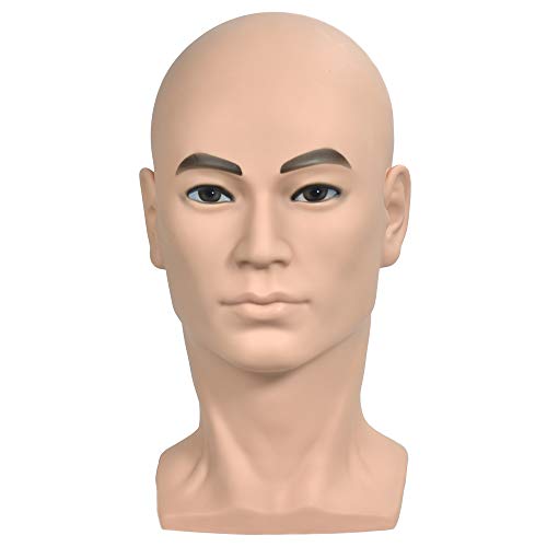 Männlicher Übungskopf, Puppenkopf ohne Haare für Perückenherstellung, als Display für Brillen oder Hüte, mit kostenloser Klemme Männlicher Übungskopf, Puppenkopf ohne Haare für Perückenherstellung, als Display für Brillen oder Hüte, mit kostenloser Klemme von RSM
