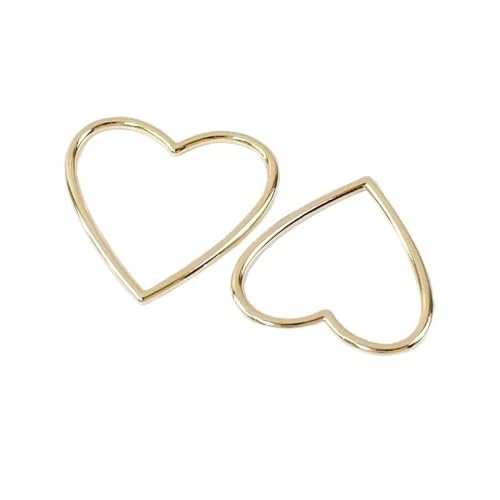 20 Stück Herz-Metallringe – nahtlos geschweißte O-Ringe for Basteln, 20 mm bis 40 mm Innendurchmesser(Gold,30mm) von RSRSR