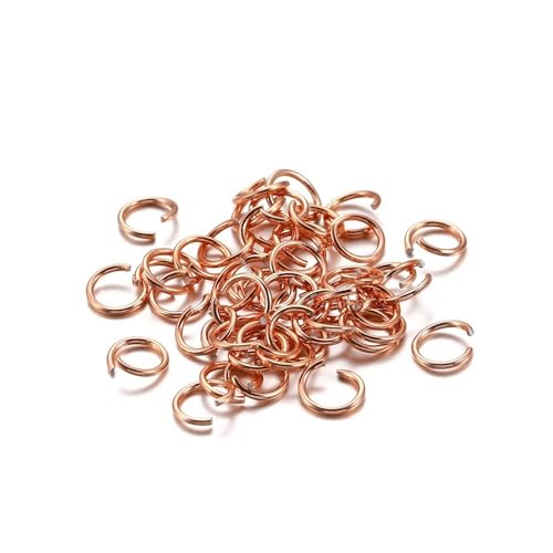 300 Stück bunte geteilte Biegeringe – 6 mm, 8 mm, 10 mm offene Biegeringe for DIY-Schmuckherstellung und Bastelprojekte(Kc Gold,6mm) von RSRSR