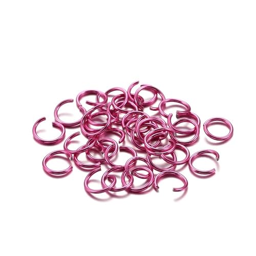 300 Stück bunte geteilte Biegeringe – 6 mm, 8 mm, 10 mm offene Biegeringe for DIY-Schmuckherstellung und Bastelprojekte(Pink,10mm) von RSRSR