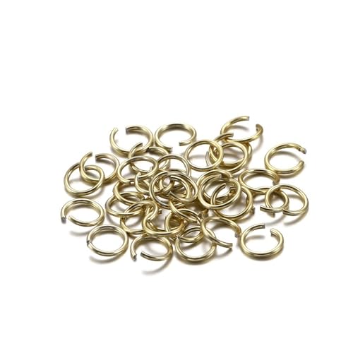 300 Stück bunte geteilte Biegeringe – 6 mm, 8 mm, 10 mm offene Biegeringe for DIY-Schmuckherstellung und Bastelprojekte(Yellow,10mm) von RSRSR
