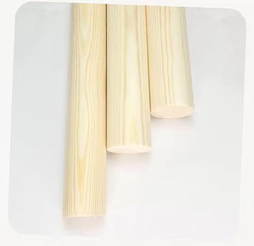 5 Stück Holzdübelstangen – unbehandelte runde Hartholzstäbe for Heimwerkerarbeiten, 1–3 cm Durchmesser, 10 cm Länge(1cm) von RSRSR