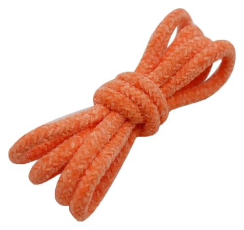 RSRSR Sneaker-Schnürsenkel, 0,6 cm, süße Farbe, runde Schnürsenkel aus Plüschstoff for Freizeit-Sneaker, klobige Sneakers, Laufschuhe(Orange,7.375) von RSRSR