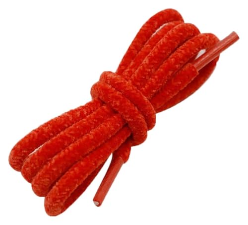 RSRSR Sneaker-Schnürsenkel, 0,6 cm, süße Farbe, runde Schnürsenkel aus Plüschstoff for Freizeit-Sneaker, klobige Sneakers, Laufschuhe(Red,100) von RSRSR