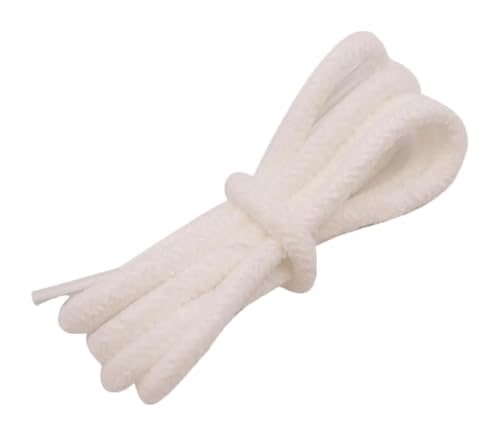 RSRSR Sneaker-Schnürsenkel, 0,6 cm, süße Farbe, runde Schnürsenkel aus Plüschstoff for Freizeit-Sneaker, klobige Sneakers, Laufschuhe(White,80) von RSRSR