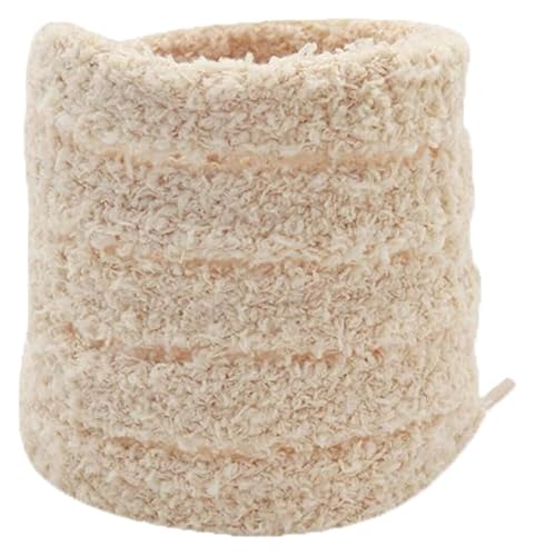 RSRSR Sneaker-Schnürsenkel, 1,5 cm, Flache Schnürsenkel aus Plüschstoff for lässige Sneakers, Jogginghosen, Kapuzenpullover-Kordelzug(Beige,160) von RSRSR