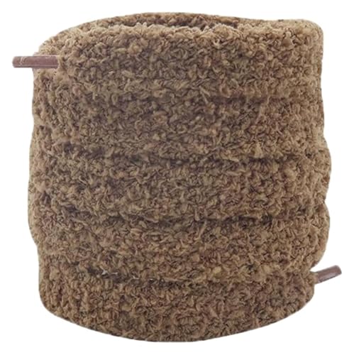 RSRSR Sneaker-Schnürsenkel, 1,5 cm, Flache Schnürsenkel aus Plüschstoff for lässige Sneakers, Jogginghosen, Kapuzenpullover-Kordelzug(Brown,80) von RSRSR