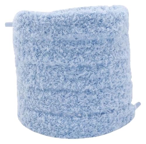 RSRSR Sneaker-Schnürsenkel, 1,5 cm, Flache Schnürsenkel aus Plüschstoff for lässige Sneakers, Jogginghosen, Kapuzenpullover-Kordelzug(Light Blue,7.375) von RSRSR